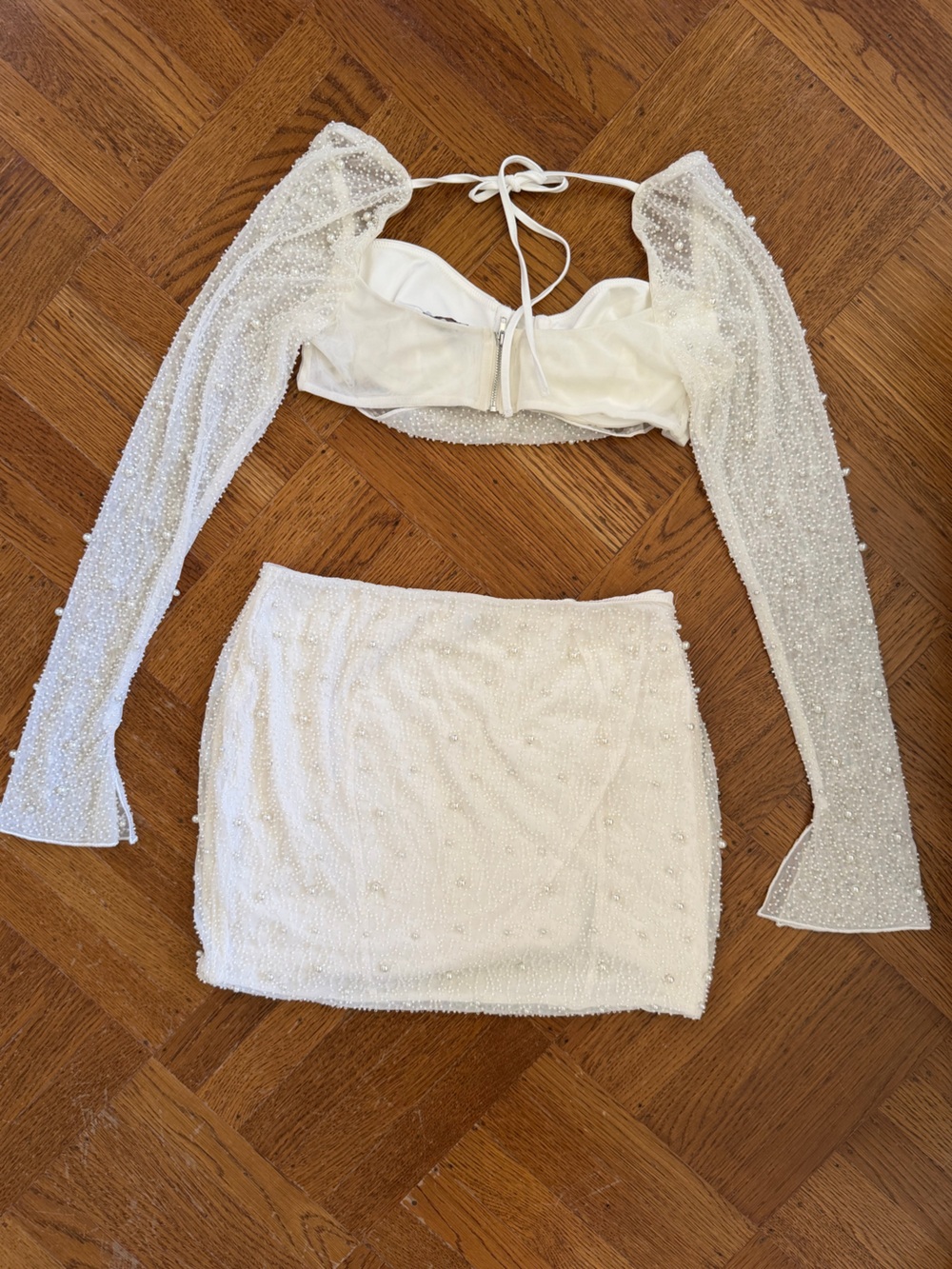 Oh Polly Embellished Crop Top and Skirt Set - Picture 11 of 11
